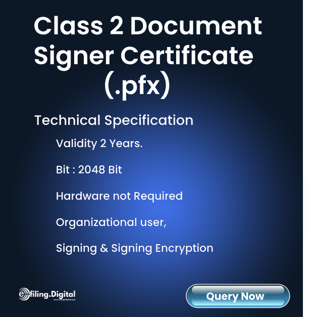 Class 2 Document Signer Certificate (.pfx)