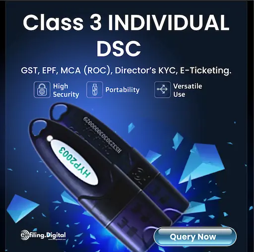 Class 3 Individual Signing DSC service